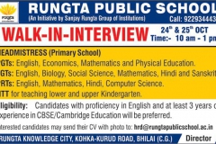 WALK-IN-INTERVIEW on 24th & 25th October 2020
